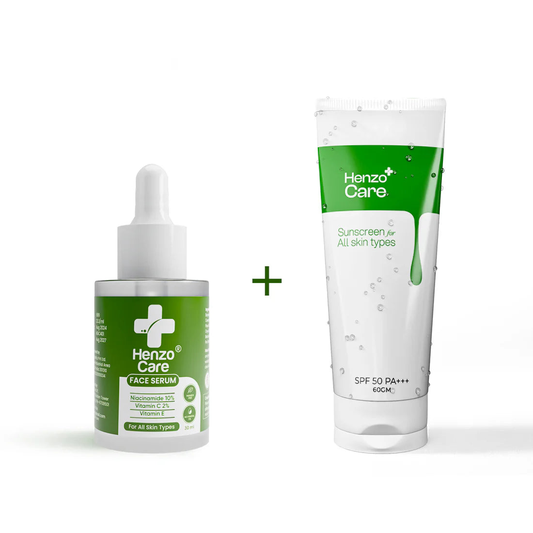 Henzocare Face Serum + Sunscreen Combo